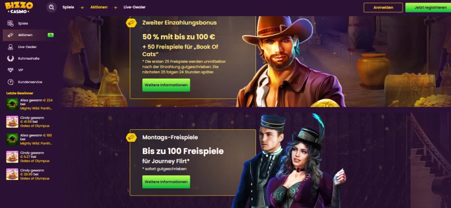 Spielen Bizzo Casino